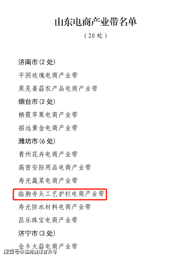 喜报丨临朐寺头工艺护栏电商产业带被认定为“山东电商产业带”！凯发旗舰厅(图2)